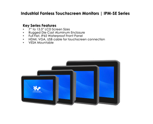 مانیتورهای لمسی بدون فن صنعتی | سری IPM-SE