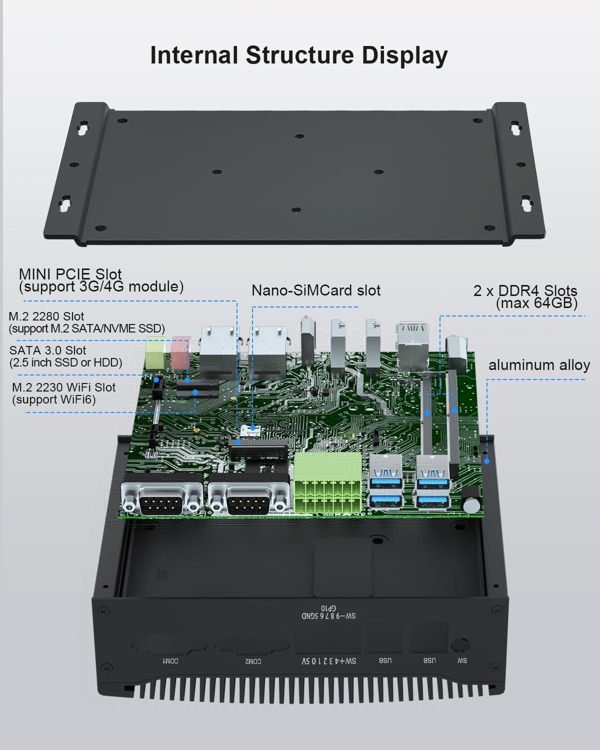 Industri&euml;le mini-pc zonder ventilator | CB-6143
