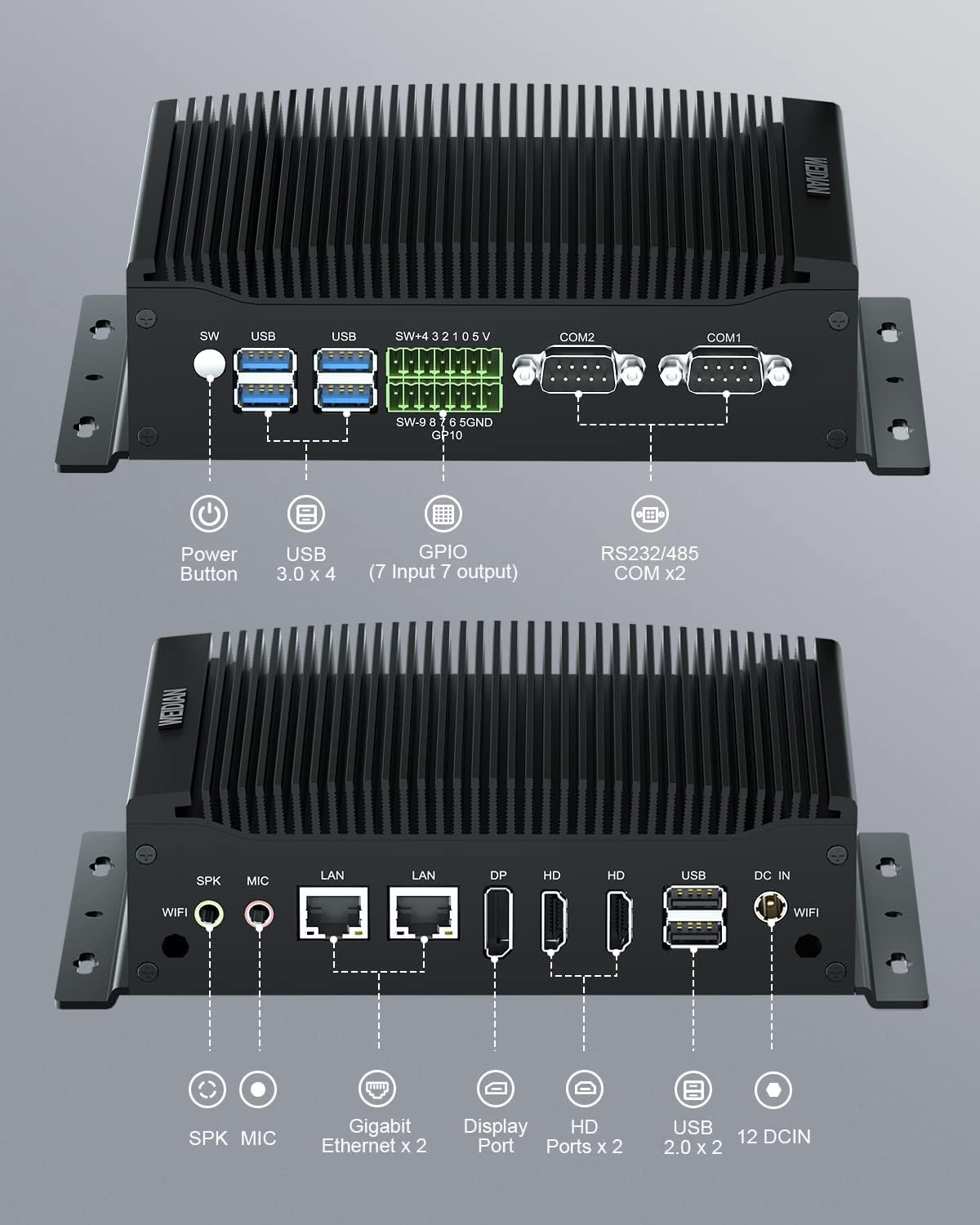 Industri&euml;le mini-pc zonder ventilator | CB-6143